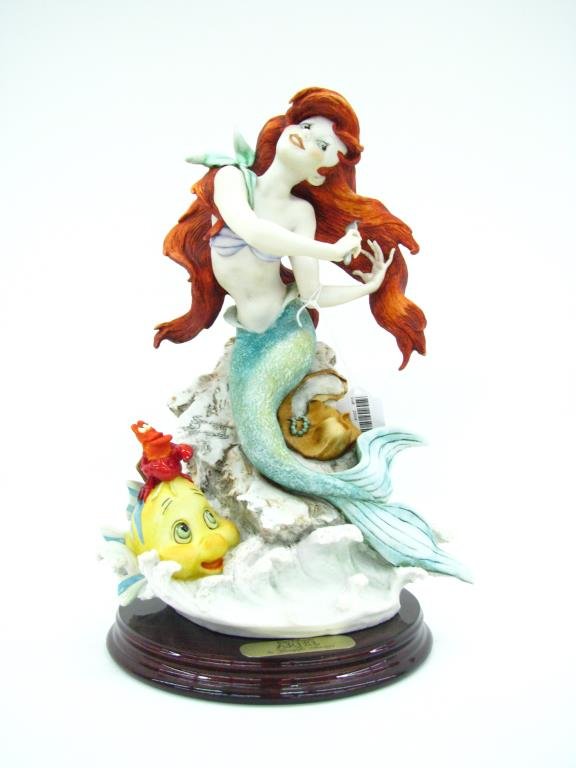 G Armani Walt Disney Ltd Ed Sculpture, "Ariel": Giuseppe Armani Walt Disney Limited Edition sculpture, "Ariel, 0505C, 1125/1500, with original box