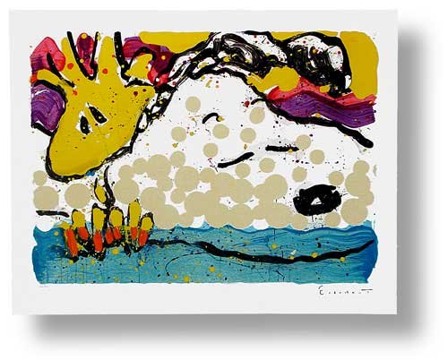Tom Everhart Limited Edition Print, Snoopy: Tom Everhart (American, 1952 - ), "Bora Bora Boogie Bored", depicting Snoopy and Woodstock at rest, 28 x 35, signed lower right, numbered 368/500 lower left