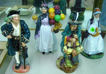 Group of Four Royal Doulton Porcelain Figures (1 of 1)