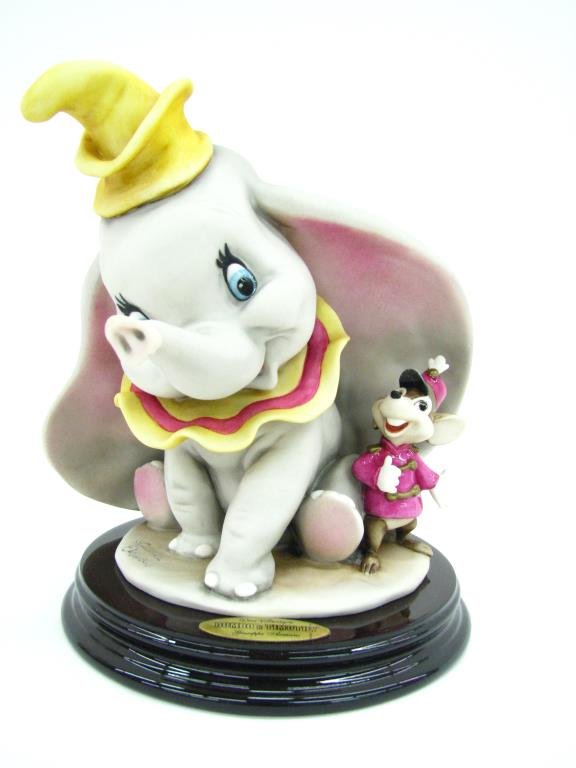 G Armani Walt Disney Sculpture, "Dumbo & Timothy": Giuseppe Armani Walt Disney sculpture, "Dumbo & Timothy", 1991C, with original box