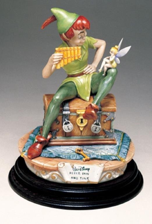 Capodimonte Laurenz "Peter Pan with Tinkerbell": Capodimonte Laurenz "Peter Pan with Tinkerbell" by Enzo Arzenton, LZD-6910, serial #306, with original foam packaging