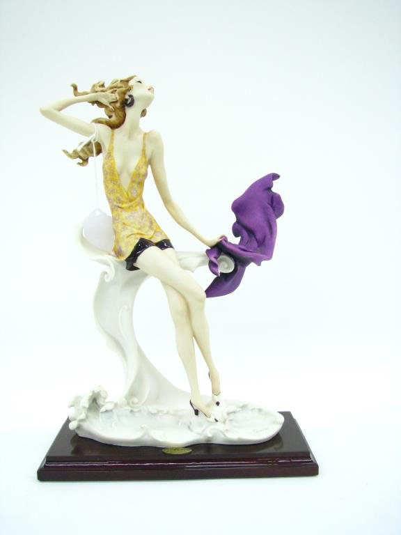 G Armani Sculpture, "Girl at Sea - Summer": Giuseppe Armani sculpture "Girl at Sea - Summer", 0540C, with original box