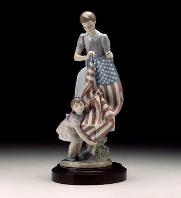 Lladro "Fourth of July" 6520: Lladro "Fourth of July", 6520, issued 1998, retired 2008, Sculptor: Miguel Angel Santaeulalia, limited to 2000 pieces