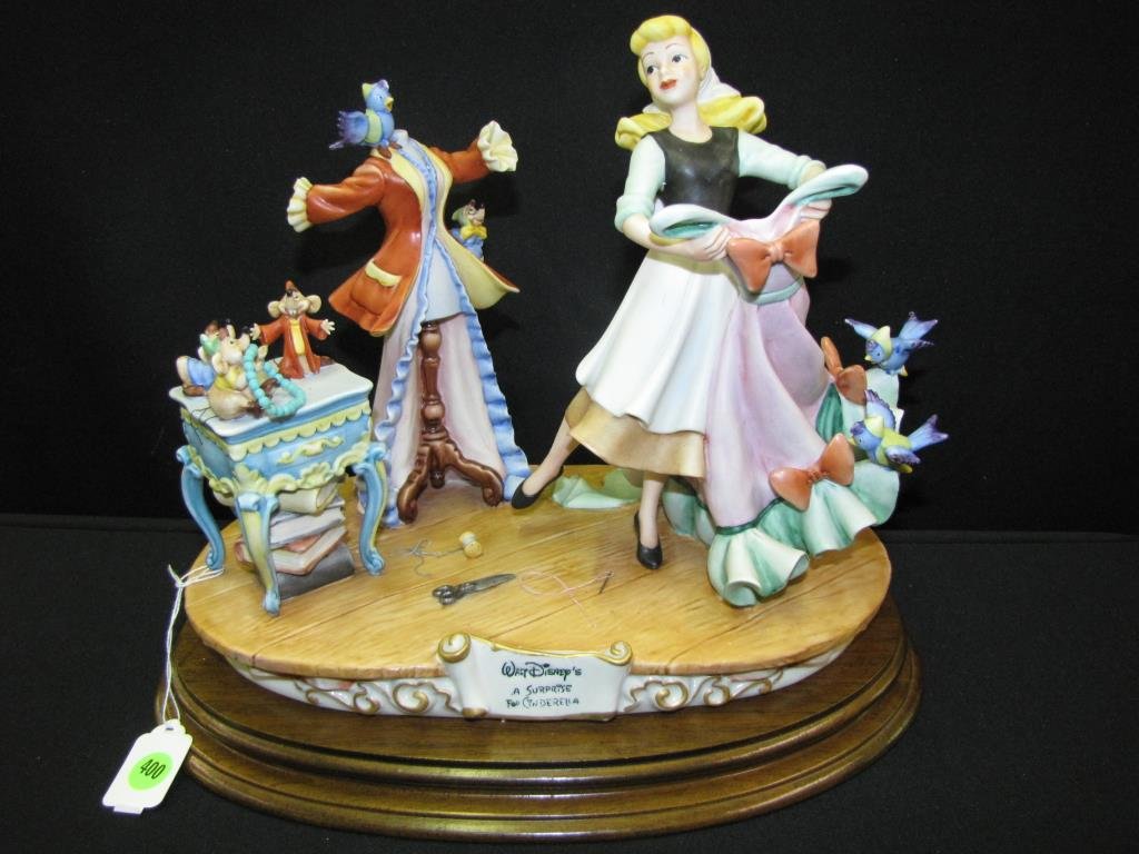 Capodimonte Laurenz Figural Grouping: Capodimonte Laurenz figural grouping, "A Surprise for Cinderella", 12" high, limited edition #651/5000