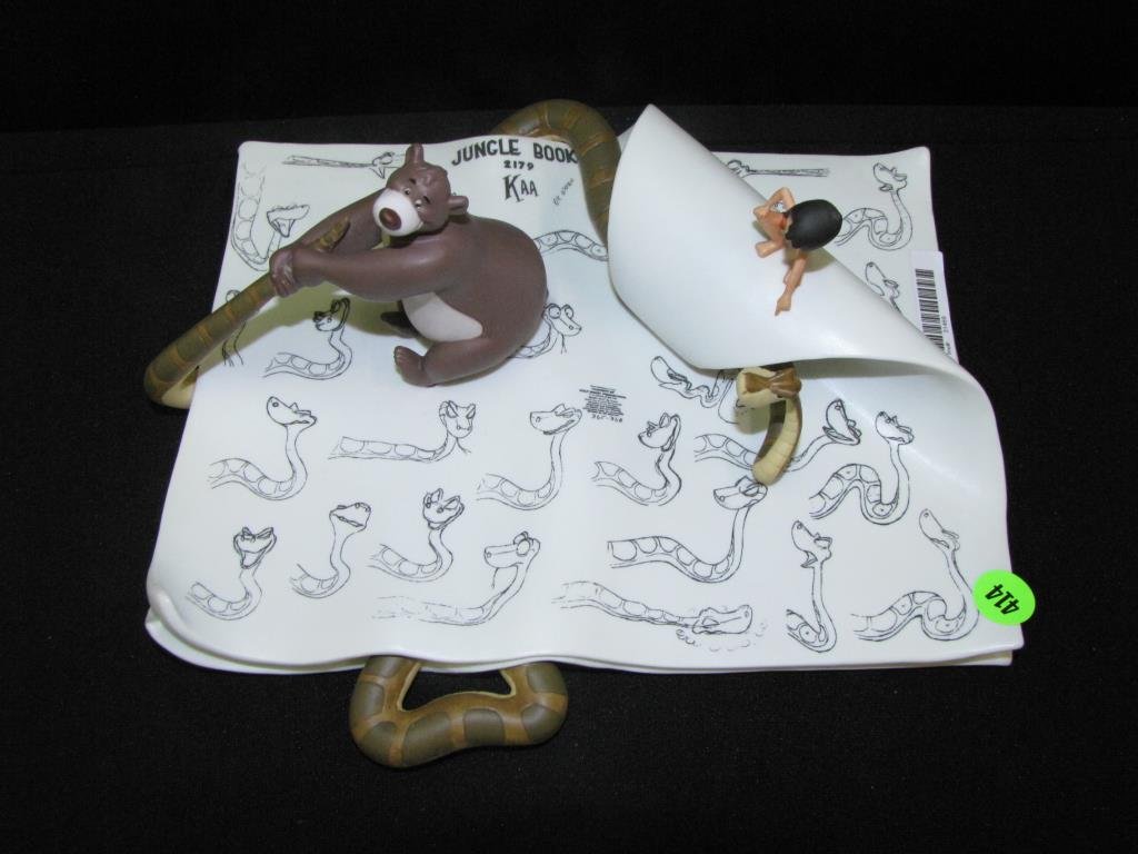 Disney Porcelain Model Sheet Figural Scene: Disney porcelain model sheet figural scene, "The Jungle Book 35th Anniversary", limited edition of 3000