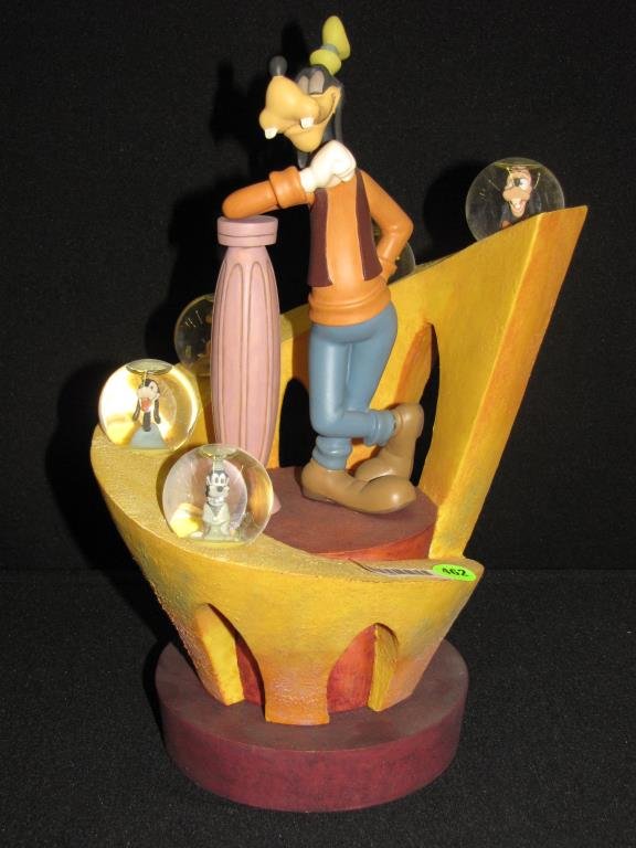 Disney Snow Globe: Disney Snow Globe, "70 Goofy Years", 14" high
