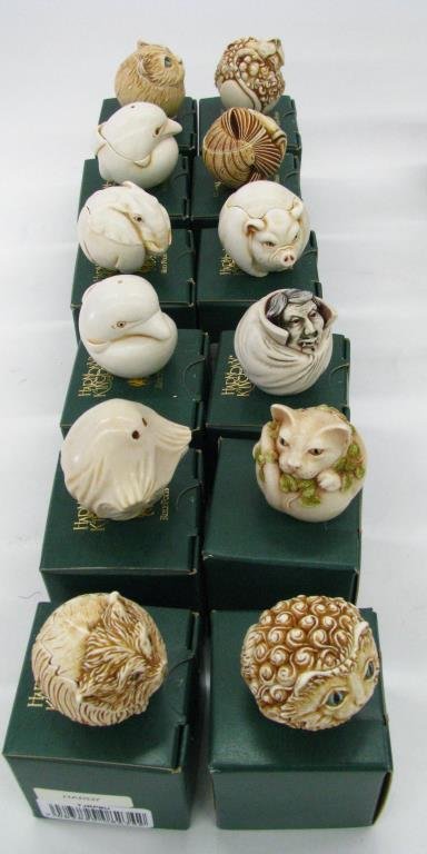 Group of 12 Harmony Kingdom Figures: Group of 12 Harmony Kingdom Figures, depicting animal figures, with original boxes