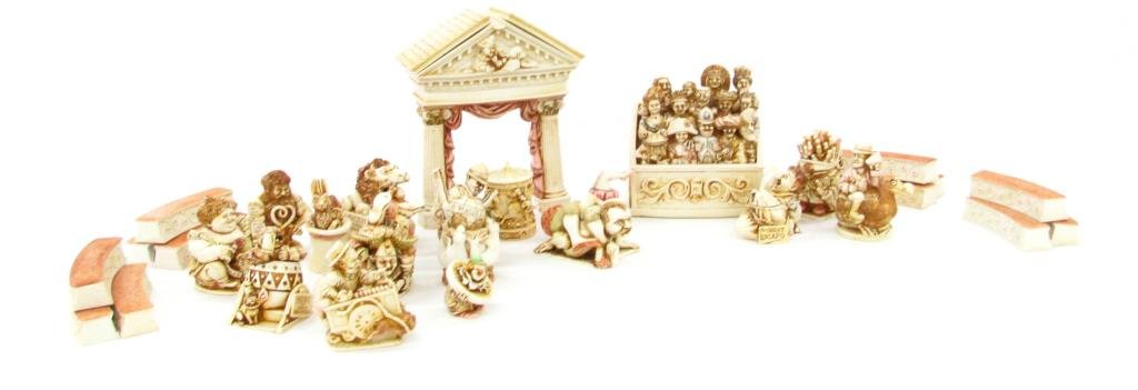 Harmony Kingdom Limited Edition Circus Set: Matched, Numbered Limited Edition Kingdom Harmony Circus Set, depicting a circus, approximately 30 pieces, including circus ring, crowd and circus figures, with box