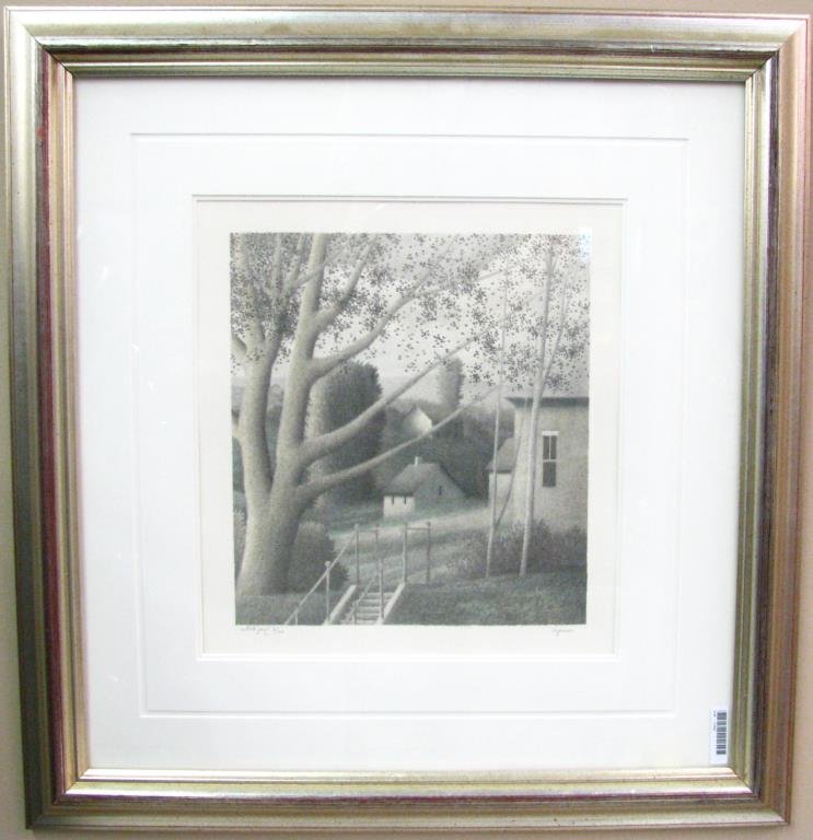 Signed Limited Edition Print by R. Kipniss: Signed Limited Edition print by Robert Kipniss (American, b.1931), artist's proof, #X/XV, size as framed 23.5 x 22.5