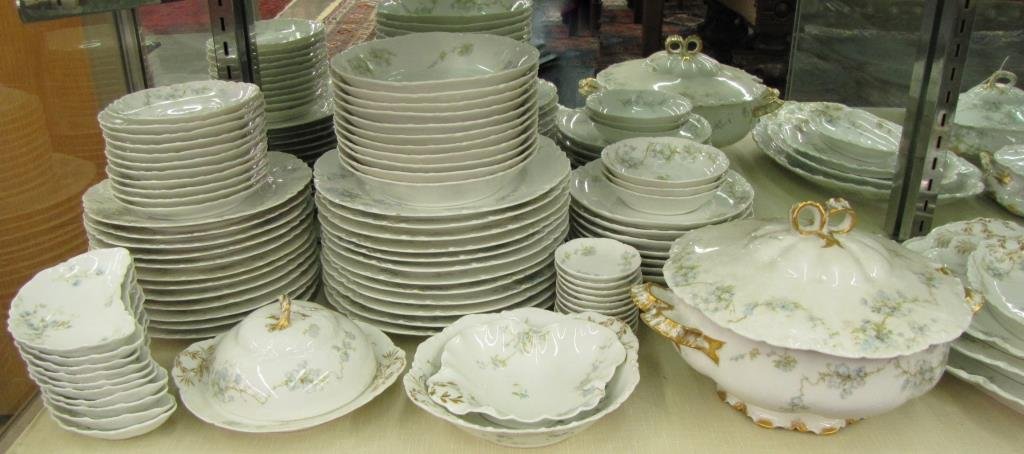Large Group of Haviland-Limoges Dinnerware: Large Group of Haviland-Limoges dinnerware, 104 pieces including some serving items, floral design