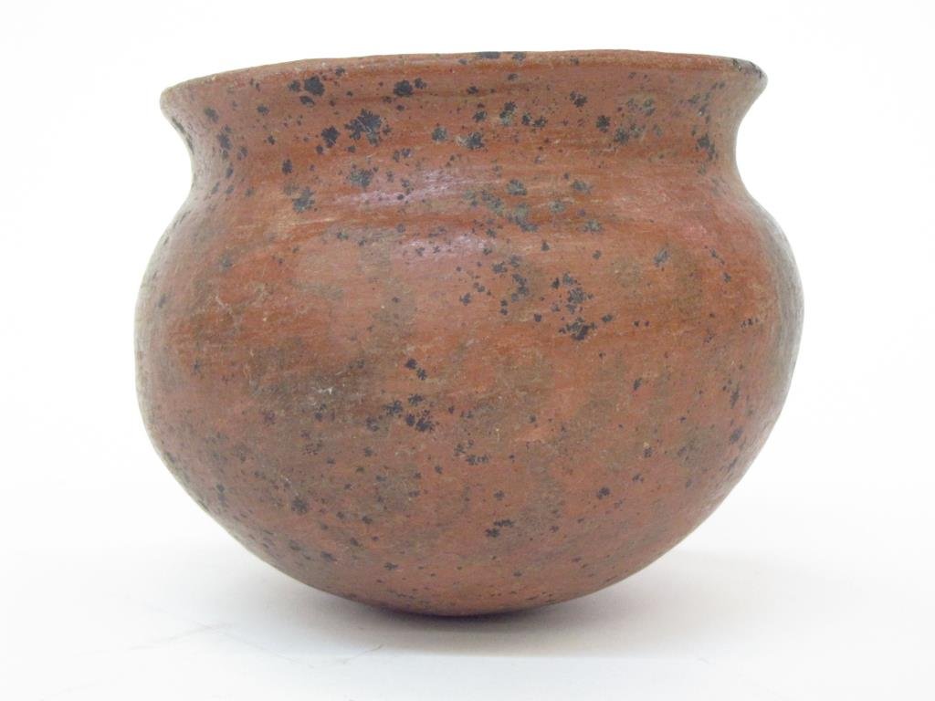 Early Nicaraguan Ceremonial Pot: Nicaraguan Ceremonial Earthenware Pot from Tisma, Nicaragua, ca. 800BC-1200AD, 5 1/2" round x 5" tall