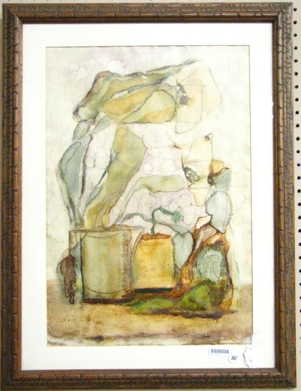 Grace L Lay 21x15 WC Still Life: Grace L Lay (unknown) 21x15 , WC , SLL , Still Life size as framed 29x22