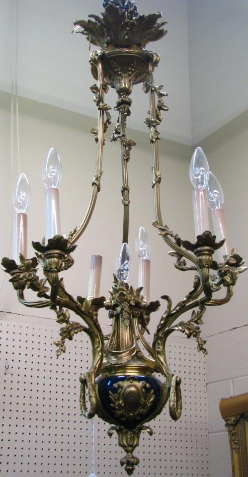 Pair of French Style Hanging Light Fixtures (1 of 2)