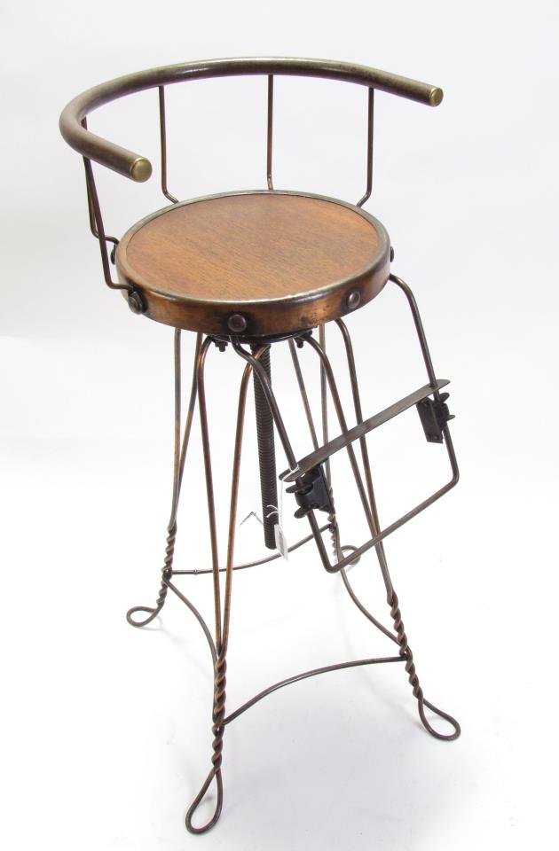 Antique Child's Barber Chair, Wire Frame (1 of 3)