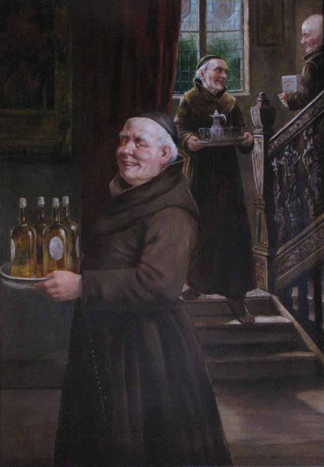 David W. Haddon 30x21 O/C Monks Serving Drinks (1 of 5)