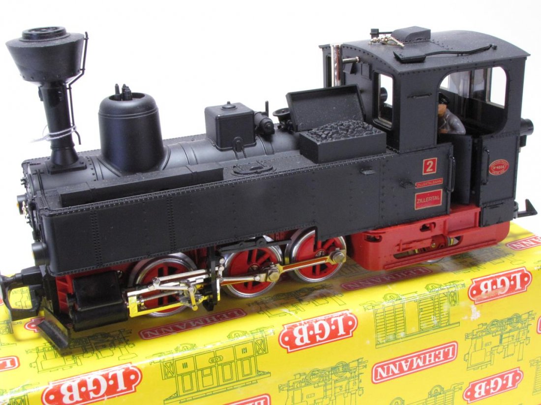 LGB G Scale #2071 Zillertal Black Steam Locomotive: LGB G Scale #2071 Zillertal Black Steam Locomotive, measuring 13" in length, with #2070 box