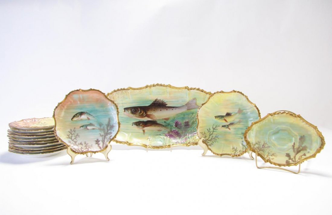 LDBC Flambeau Limoges Porcelain Fish Set (1 of 7)