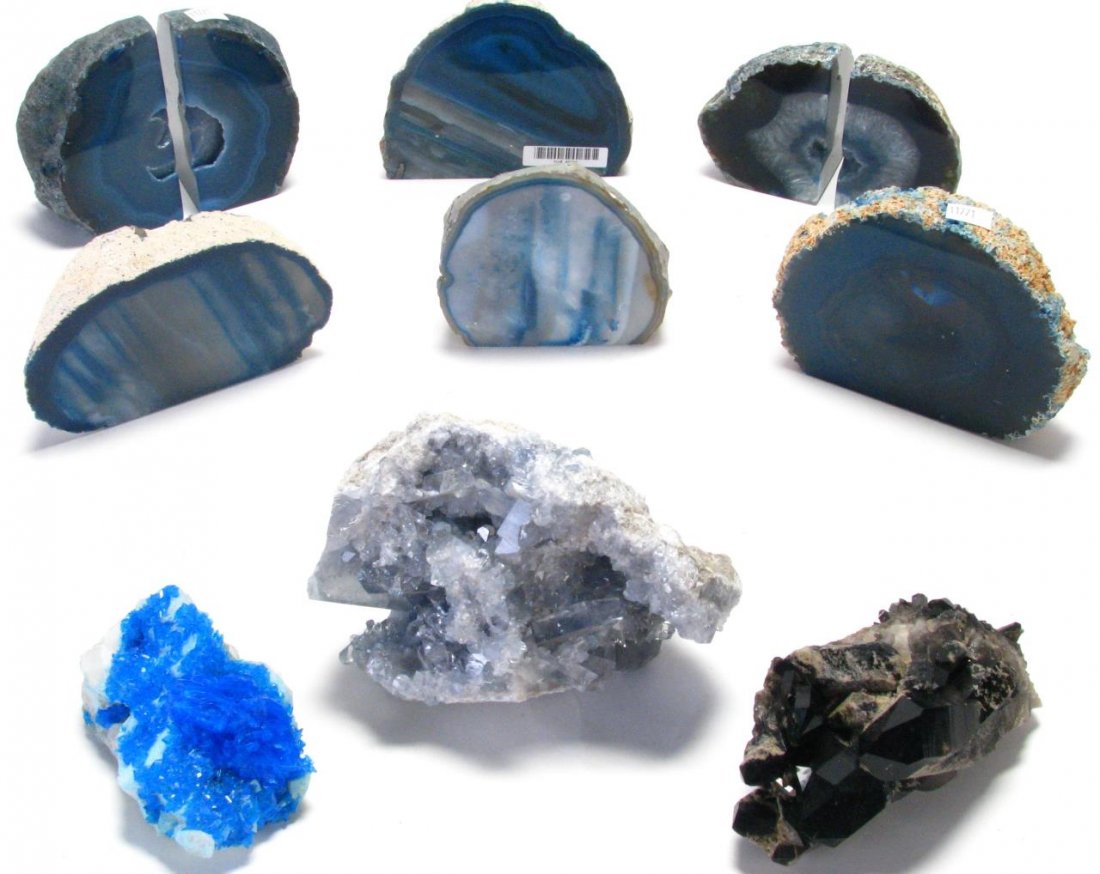 Group of Polished and Unpolished Minerals (1 of 4)