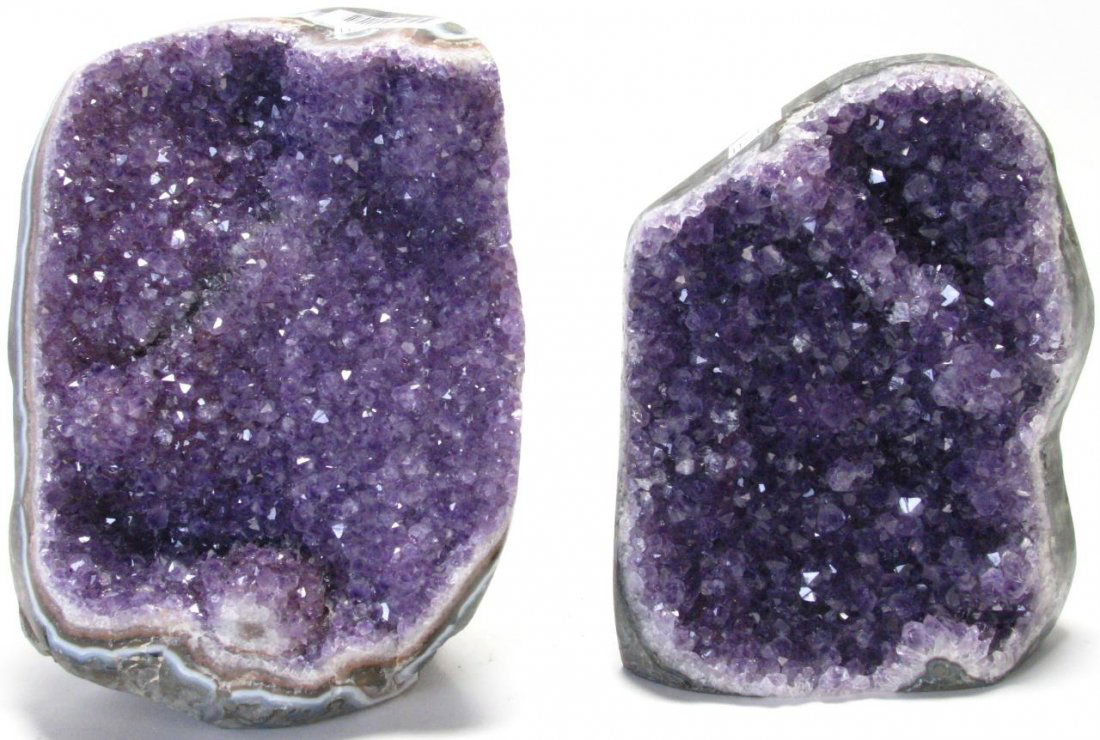 Two Raw Amethyst with Polished Agate Edges (1 of 5)