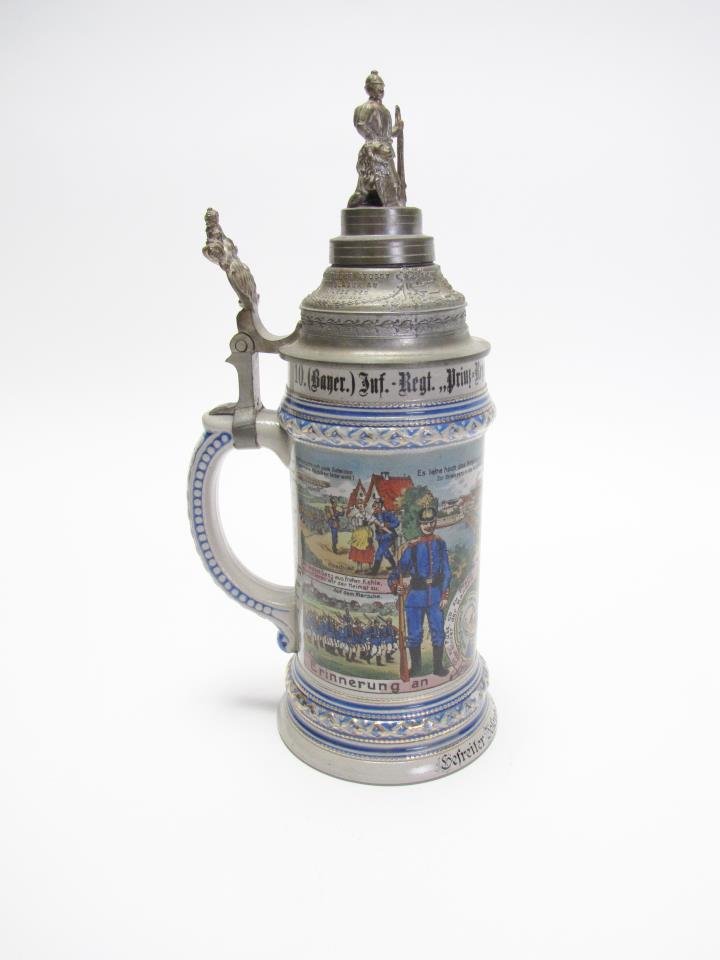 1/2 Liter German Regimental Stein (1 of 5)