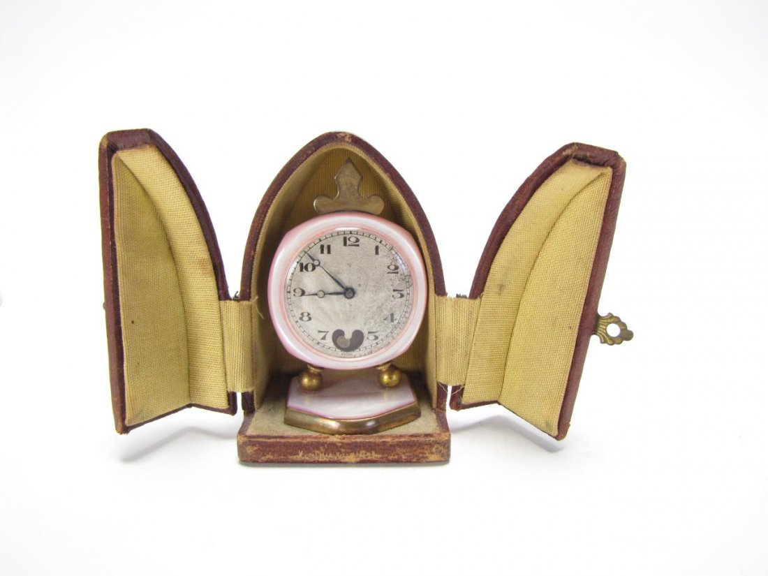 Antique Swiss Miniature Dresser Clock (1 of 5)