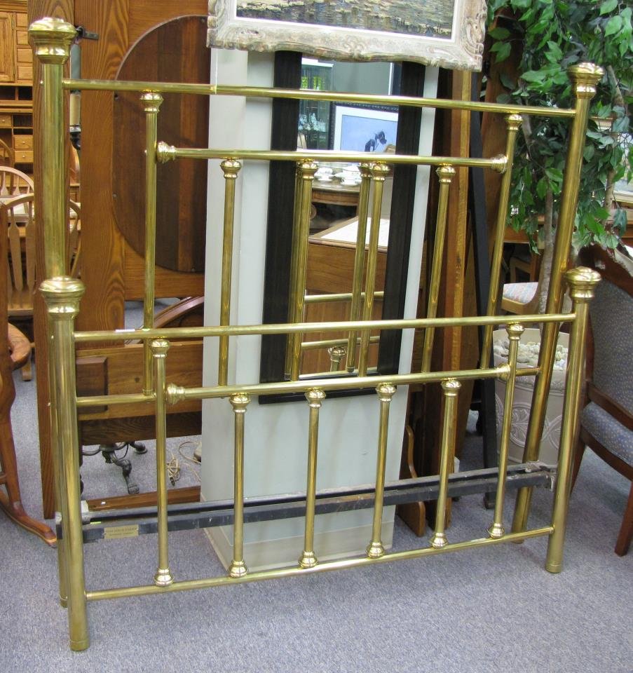 Queen Size Brass Bed (1 of 2)