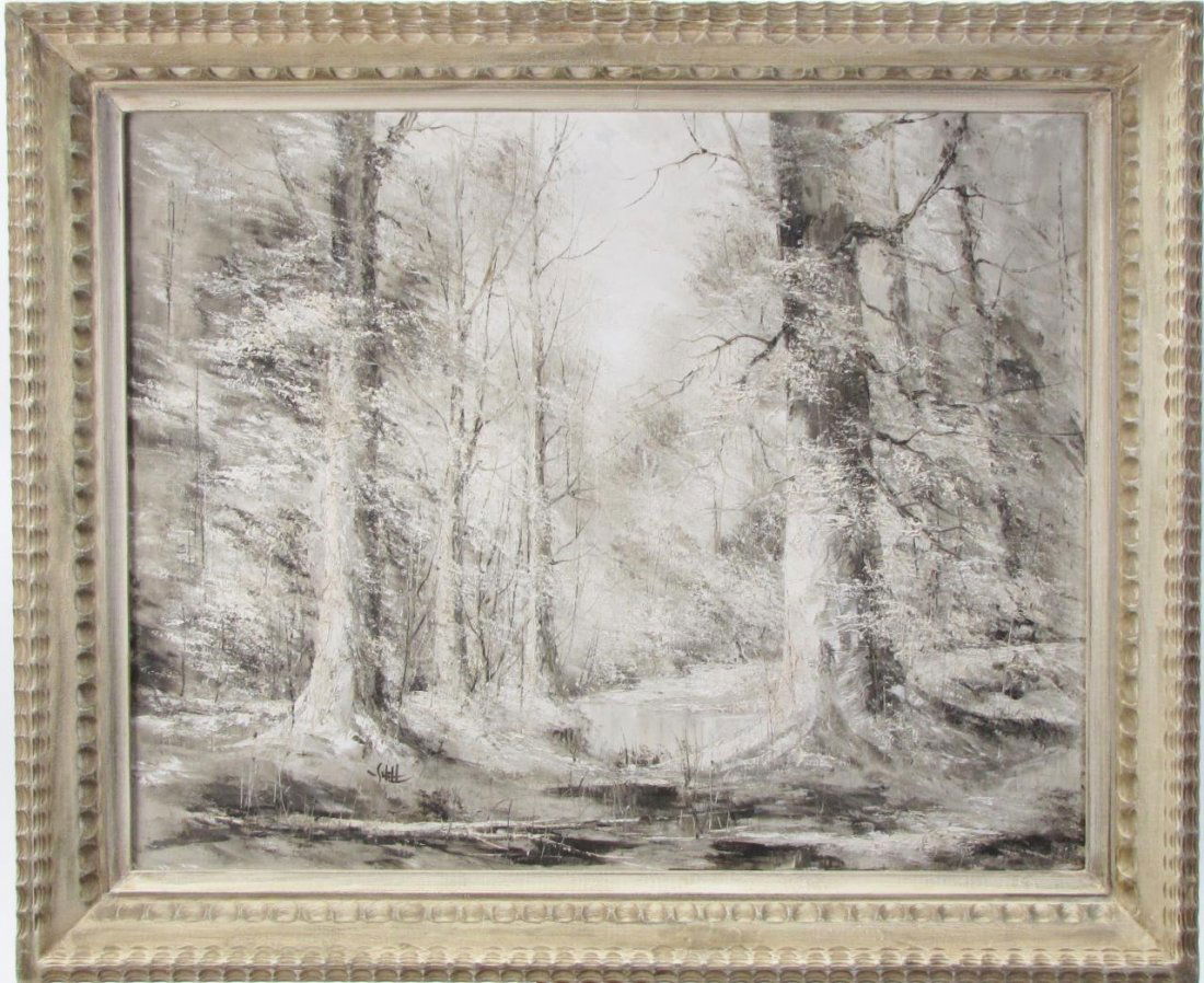 Joe Shell 24x30 O/C Winter Woods (1 of 2)