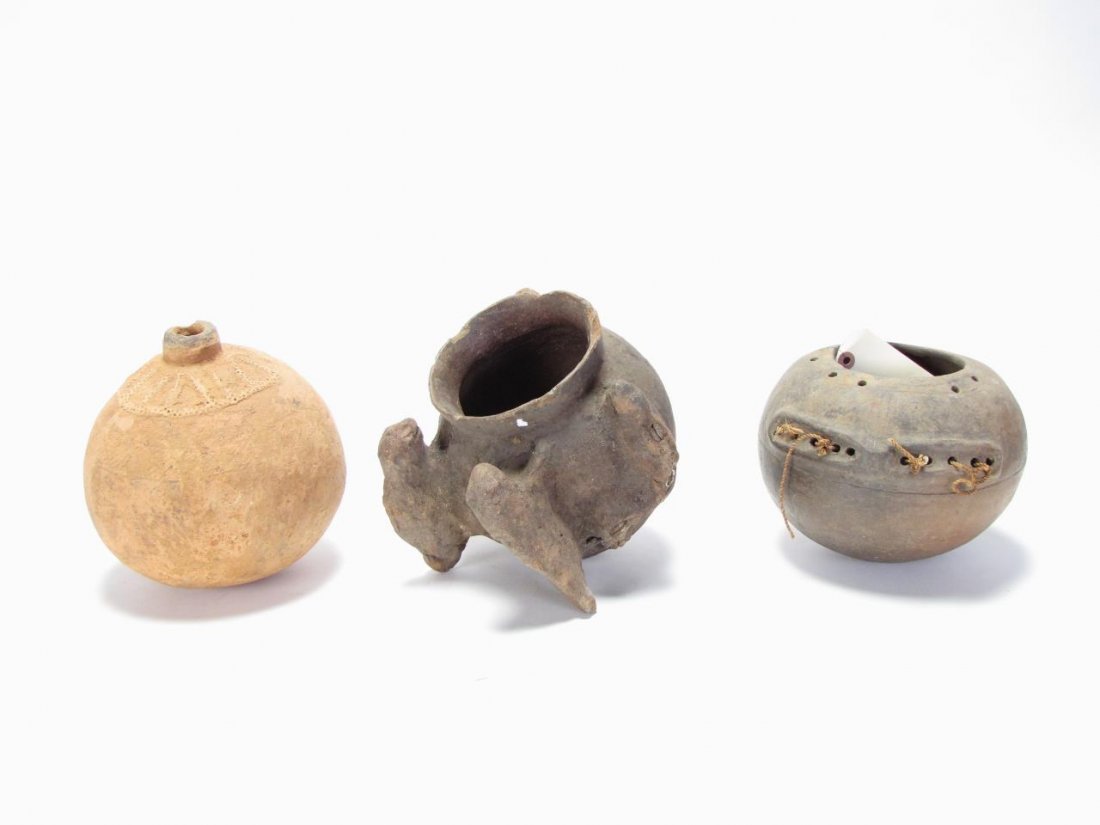 Three African Clay Pottery Bowls (1 of 4)