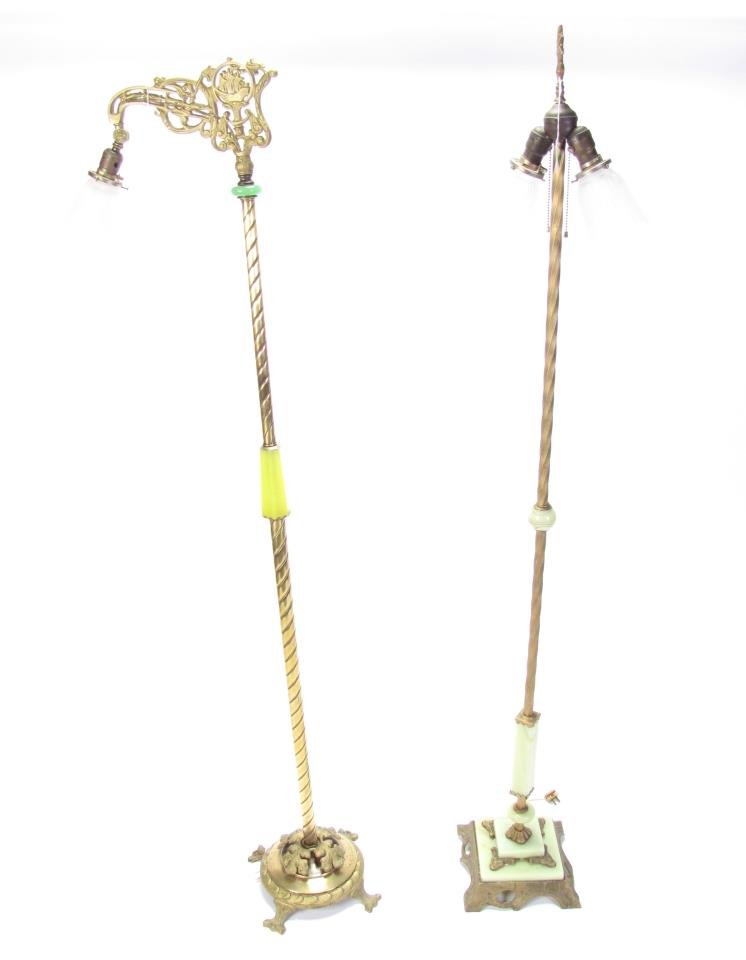 Two Antique Spelter Floor Lamps (1 of 5)