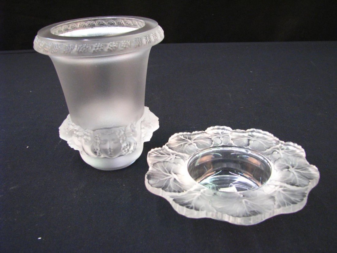 Lalique Crystal Vase and Dish (1 of 6)