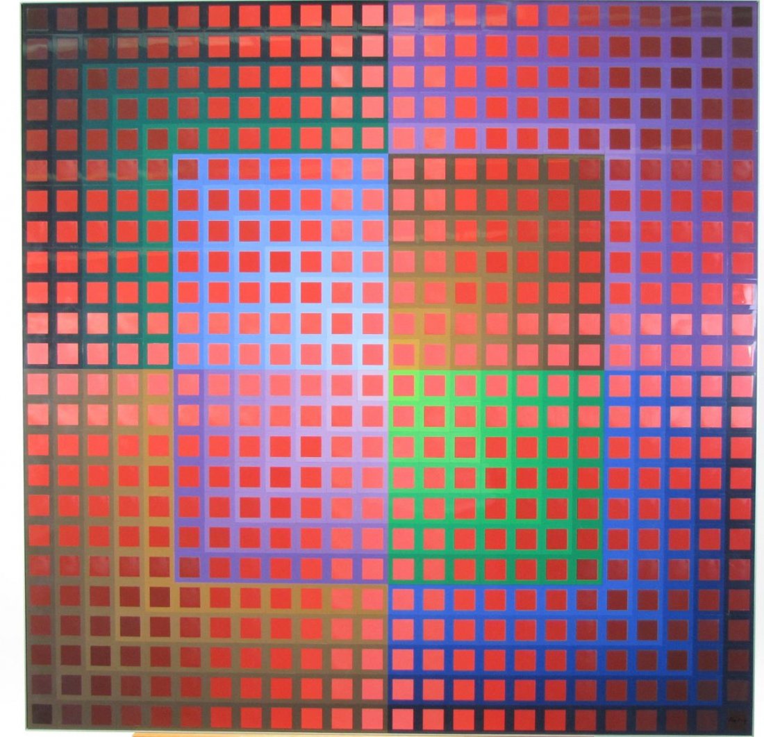 Victor Vasarely Limited Edition Print, "Koentoesh" (1 of 4)