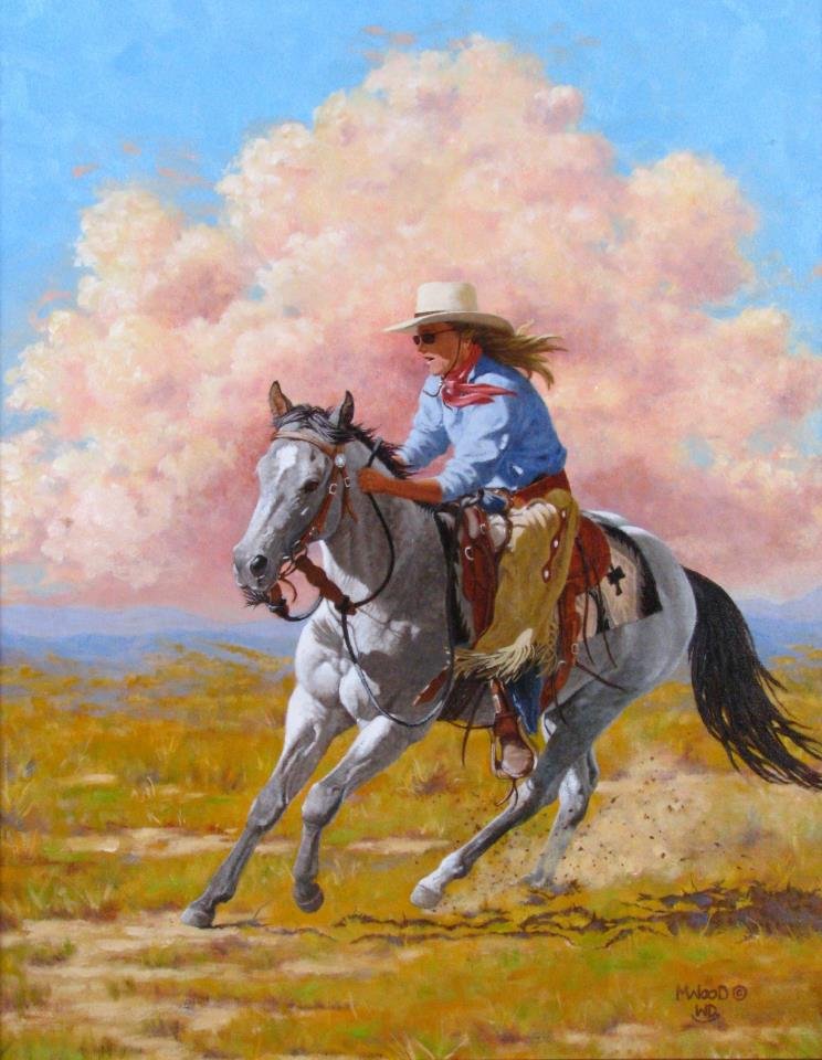 Mary Wood 20x16 O/C "Going with her Colt" (1 of 9)