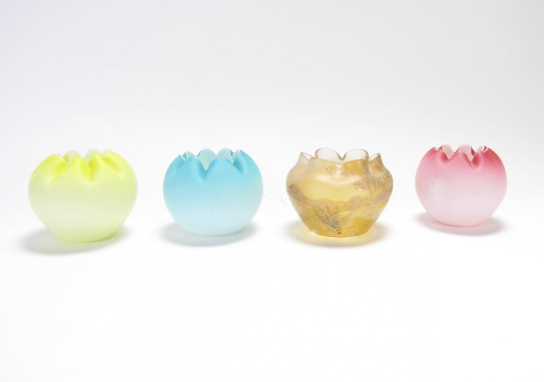Group of Art Glass Rose Vases (1 of 8)