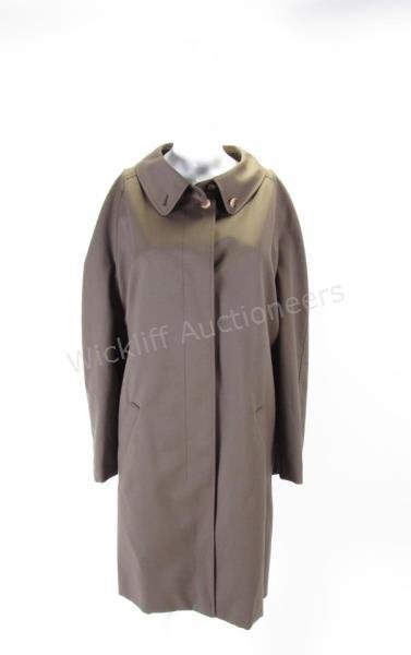 Yves St. Laurent Brown Trench Style Coat (1 of 2)