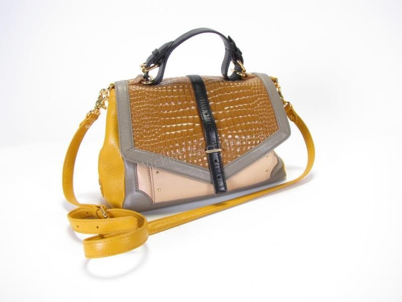Tory burch alexa shop topstitched leather shoulder bag