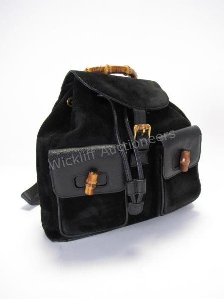 Gucci Black Suede Backpack (1 of 10)