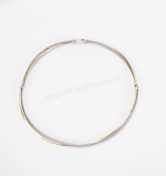 14K and Sterling David Yurman Crossover Necklace (1 of 5)