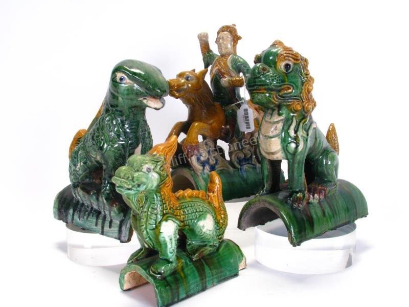 Group of Oriental Pottery Tiles (1 of 6)