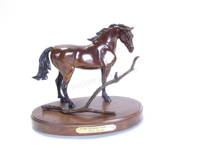Bob Parks Bronze "A Fine Feathered Friend" (1 of 4)