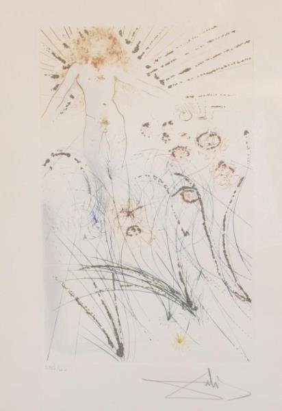 Framed Dali Etching, Song of Solomon (1 of 4)