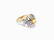 18K, Plat, Krementz Yellow Sapphire, Diamond Ring - 3