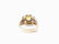 18K, Plat, Krementz Yellow Sapphire, Diamond Ring - 4