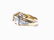 18K, Plat, Krementz Yellow Sapphire, Diamond Ring - 5