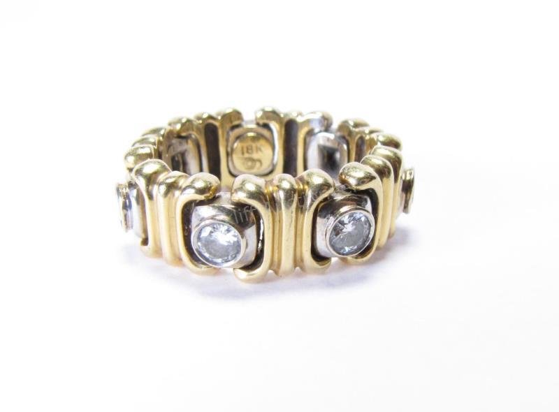 18K Yellow Gold Diamond Flexible Ring (1 of 3)