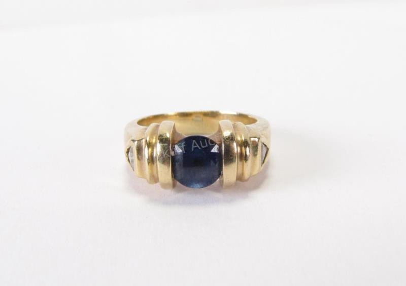 14K YG Tanzanite and Diamond Ring (1 of 4)