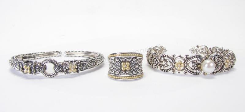Barbara Bixby Sterling, 18K Bangles and Ring (1 of 5)