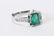 14K WG Lady's Emerald and Diamond Ring