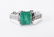 14K WG Lady's Emerald and Diamond Ring - 2