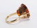 18K Yellow Gold Orange Citrine Fashion Ring - 2