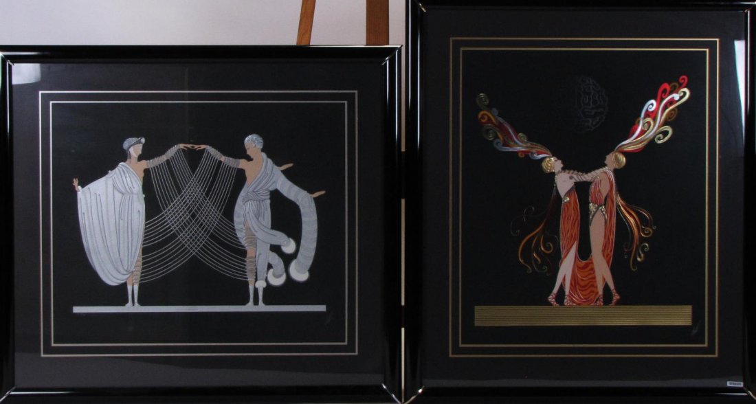 Pair of Limited Edition Serigraphs, Erte (1 of 10)